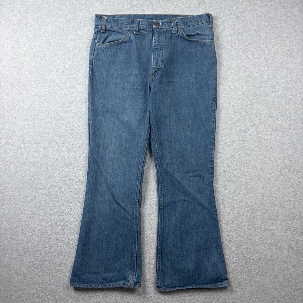 Vintage Levi's Jeans Mens 36x30 (34x28) Blue 646 Flare Bell Orange Tab 70s USA